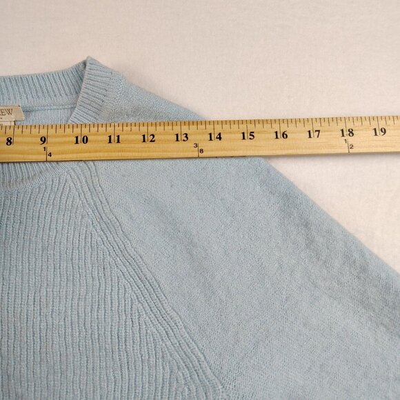 J Crew Sweater Merino Wool Blend Pullover Light Blue Sz Medium - Picture 9 of 10